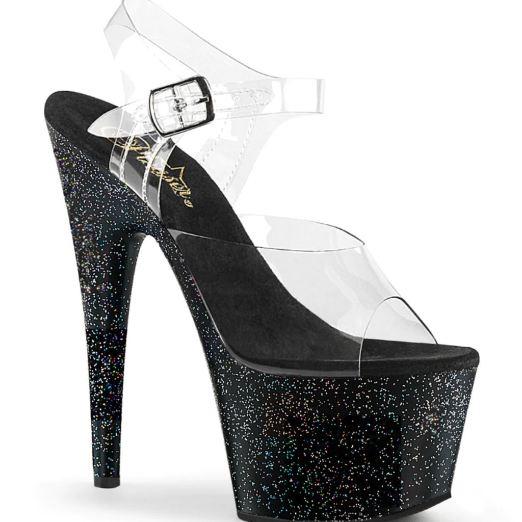Pleaser Adore-708 glitter platform sandal