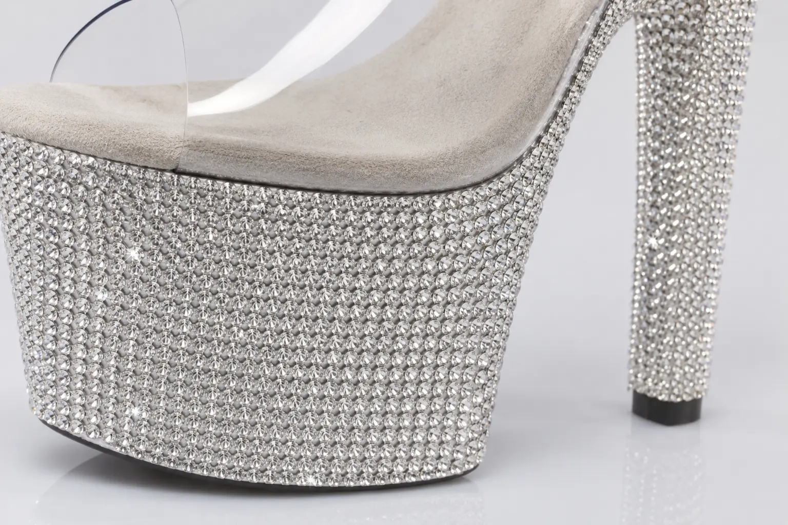 Close up Rhinestone Pole Shoes