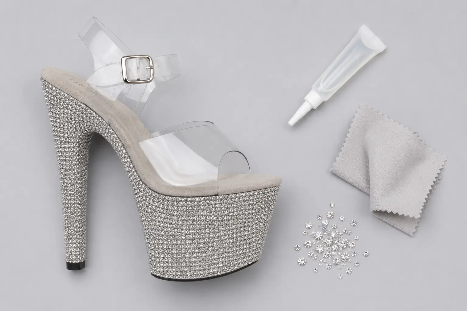 Rhinestone shoe repair kit