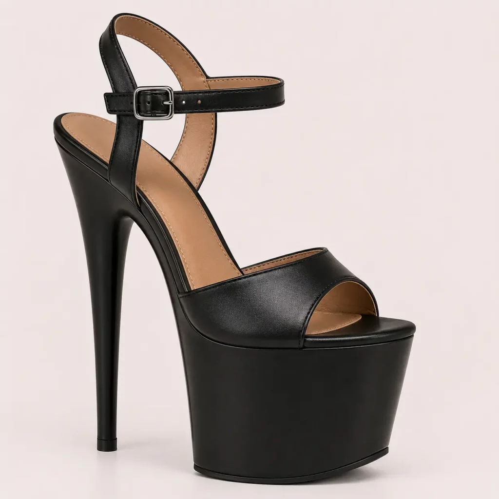 Leather pole shoe
