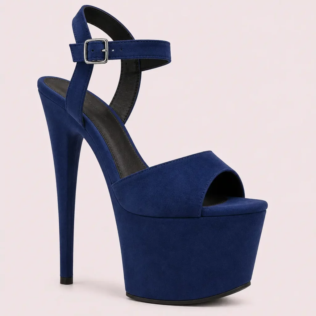 faux suede pole dancing sandal